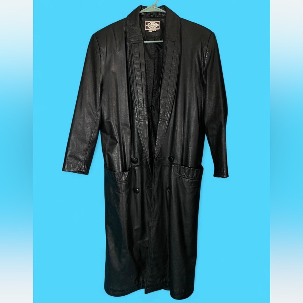 Paris Sport Club Leather Coat